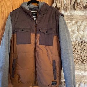 Quicksilver jacket/vest, Large, removable zipper sleeves